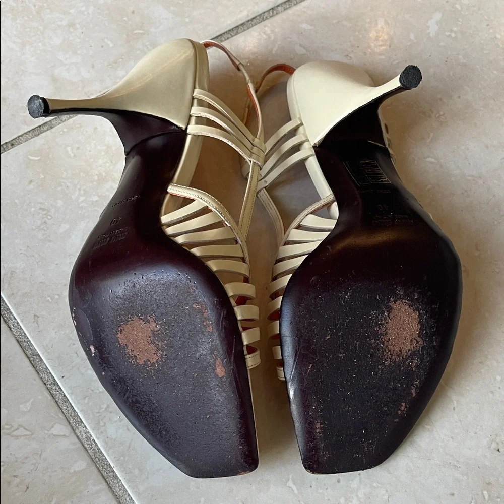 Authentic Miu Miu Cream Strappy Sandals - Picture 8 of 11